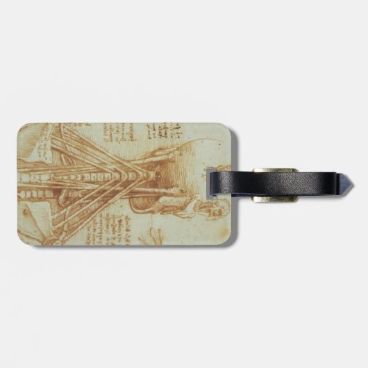 Leonardo da Vinci- Anatomie van de nek Bagagelabel (Achterkant horizontaal)