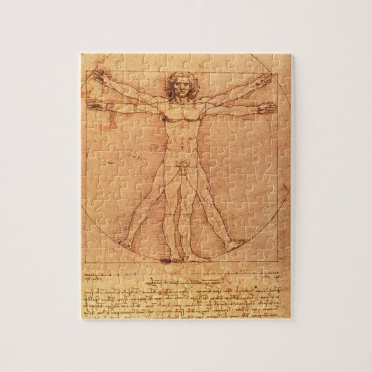 Leonardo Da Vinci Anatomy Studie over het menselij Legpuzzel (Verticaal)