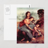 Leonardo da Vinci - Anna Selbdritt 2 Briefkaart (Voorkant / Achterkant)