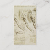 Leonardo da Vinci Arm- en schouderspieren Anatomie Visitekaartje (Achterkant)