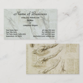 Leonardo da Vinci Arm- en schouderspieren Anatomie Visitekaartje