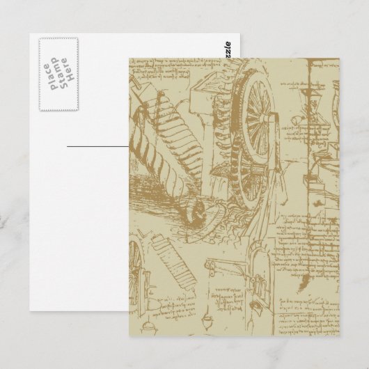 Leonardo Da Vinci Artwork Briefkaart (Voorkant / Achterkant)