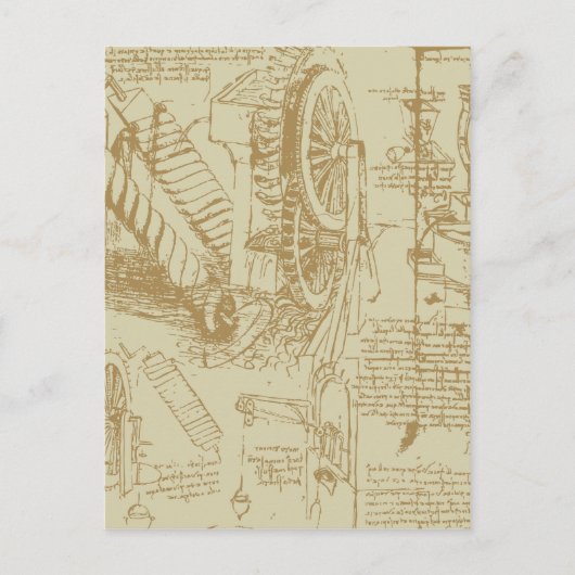 Leonardo Da Vinci Artwork Briefkaart (Voorkant)