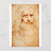 Leonardo da Vinci, beweerde zelf-portret Briefkaart (Voorkant)