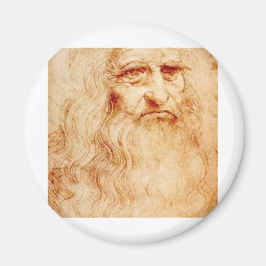 Leonardo da Vinci, beweerde zelfportret. Magneet (Voorkant)