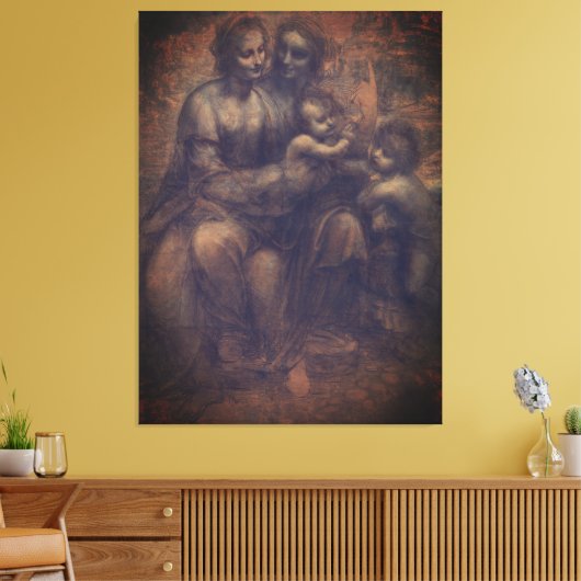Leonardo da Vinci Burlington-Karton Anna Selbdritt Canvas Afdruk (Insitu (Woonkamer))