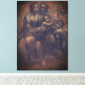 Leonardo da Vinci Burlington-Karton Anna Selbdritt Canvas Afdruk (Insitu (Houten vloer))