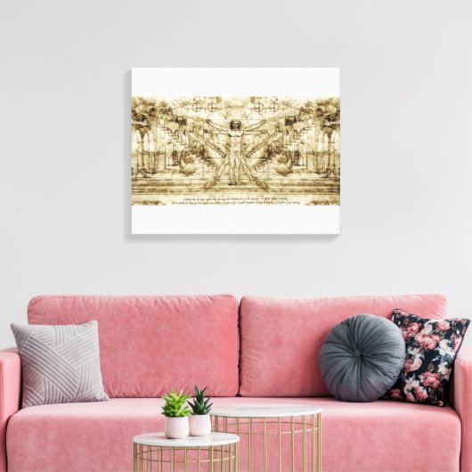Leonardo Da Vinci Canvas Afdruk (Insitu (Woonkamer))