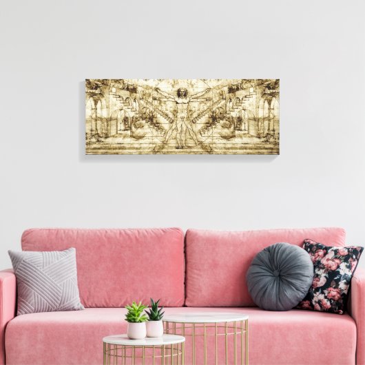 Leonardo Da Vinci Canvas Afdruk (Insitu (Woonkamer))