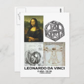 Leonardo da Vinci Collage (Collectie van werkzaamh Briefkaart (Voorkant / Achterkant)