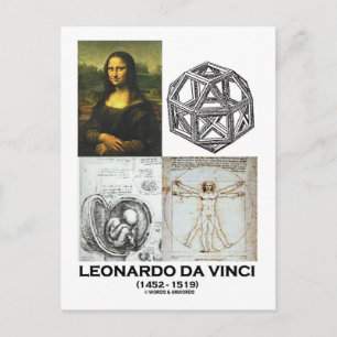 Leonardo da Vinci Collage (Collectie van werkzaamh Briefkaart
