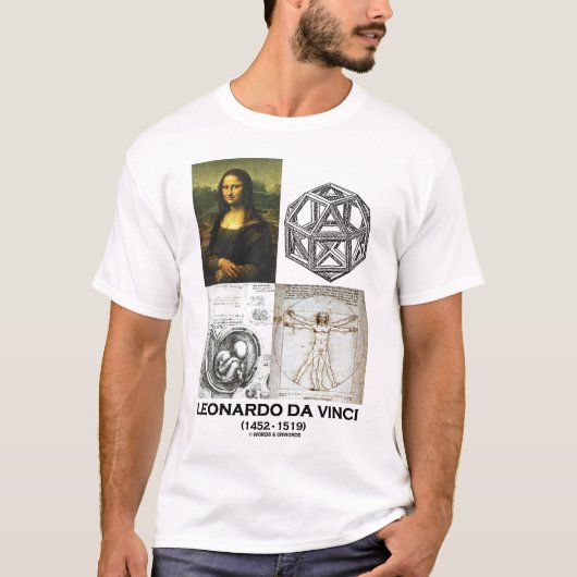 Leonardo da Vinci Collage (Collectie van werkzaamh T-shirt (Voorkant)