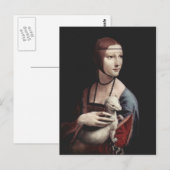 Leonardo Da Vinci - Dame met een Ermine Briefkaart (Voorkant / Achterkant)