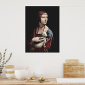 Leonardo Da Vinci - Dame met een Ermine Poster (Keuken)