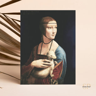 Leonardo da Vinci Dame met een Ermine Schilderkuns Briefkaart