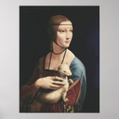 Leonardo da Vinci Dame met een Ermine Schilderkuns Poster (Voorkant)