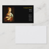 Leonardo Da Vinci, Dame met een hermelijn Visitekaartje (Voorkant / Achterkant)