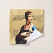 Leonardo da Vinci Dame met Ermine Bad Handdoek (Wasdoekje)