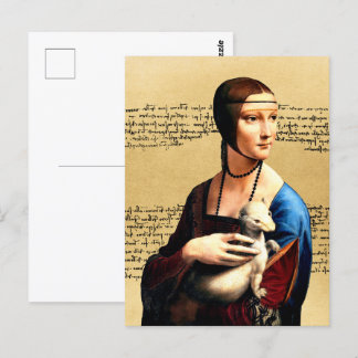 Leonardo da Vinci Dame met Ermine Briefkaart