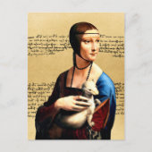 Leonardo da Vinci Dame met Ermine Briefkaart (Voorkant)