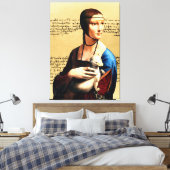 Leonardo da Vinci Dame met Ermine Canvas Afdruk (Insitu (Slaapkamer))