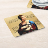 Leonardo da Vinci Dame met Ermine Kartonnen Onderzetters (Schuin)