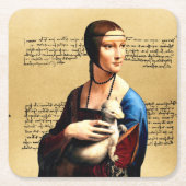 Leonardo da Vinci Dame met Ermine Kartonnen Onderzetters (Voorkant)