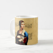 Leonardo da Vinci Dame met Ermine Koffiemok (Voorkant links)