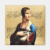 Leonardo da Vinci Dame met Ermine Magneet (Voorkant)