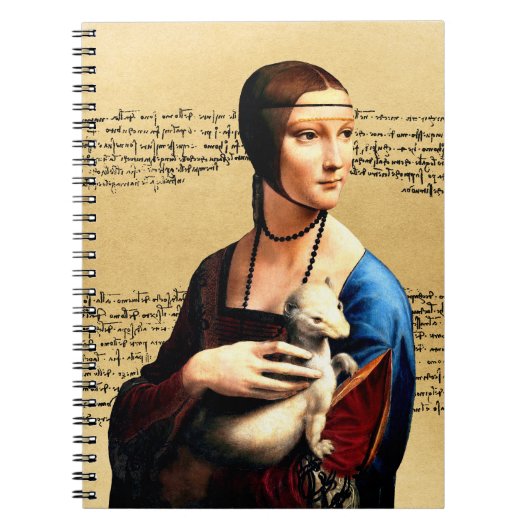Leonardo da Vinci Dame met Ermine Notitieboek (Voorkant)