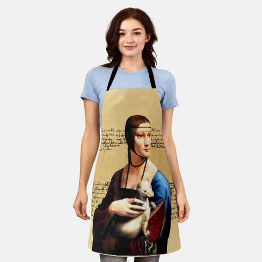 Leonardo da Vinci Dame met Ermine Schort (Gedragen)