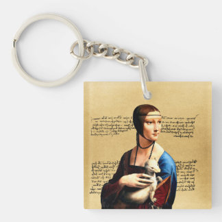 Leonardo da Vinci Dame met Ermine Sleutelhanger