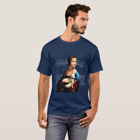 Leonardo da Vinci Dame met Ermine T-shirt (Voorkant volledig)