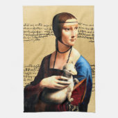 Leonardo da Vinci Dame met Ermine Theedoek (Verticaal)