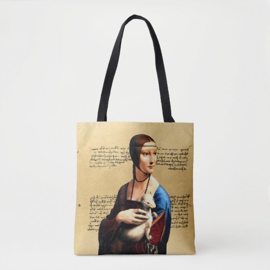 Leonardo da Vinci Dame met Ermine Tote Bag (Voorkant)