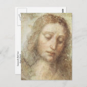 Leonardo Da Vinci - De Christus Briefkaart (Voorkant / Achterkant)