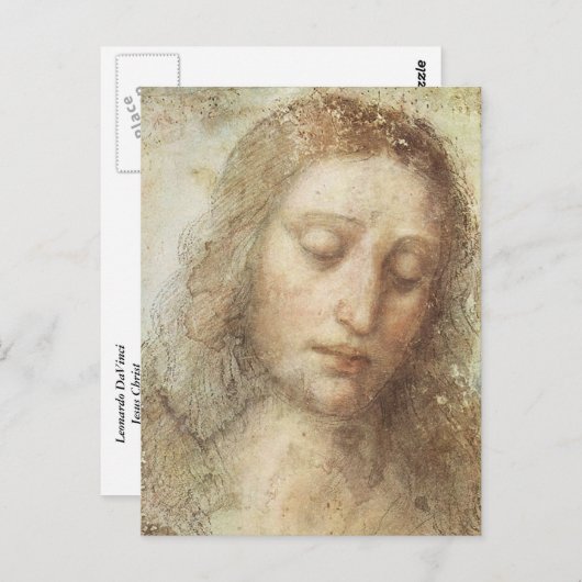 Leonardo Da Vinci - De Christus Briefkaart (Voorkant / Achterkant)