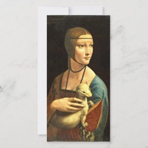 Leonardo da Vinci - De dame met een ermine Feestdagenkaart