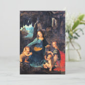 Leonardo da Vinci - de Maagd van de Rocks,  Feestdagenkaart (Staand voorkant)