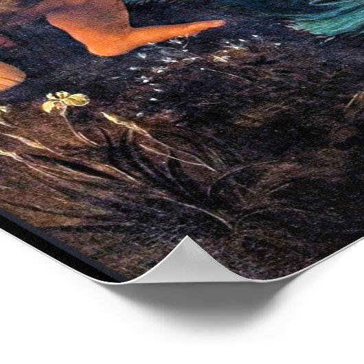 Leonardo da Vinci - de Maagd van de Rocks, Poster (Hoek)