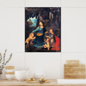 Leonardo da Vinci - De rotsmadonna Poster (Keuken)