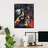 Leonardo da Vinci - De rotsmadonna Poster (Thuiskantoor)