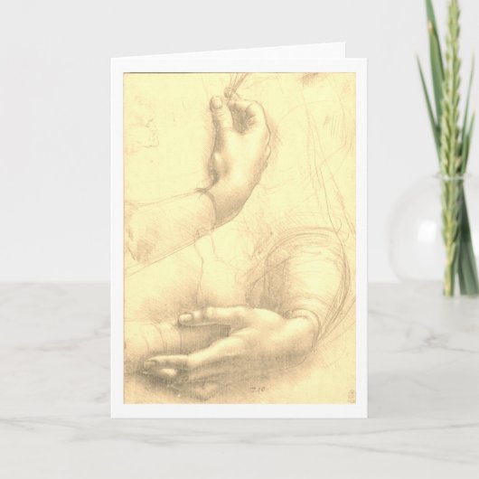 Leonardo da Vinci, de studie van de handen van een Kaart (Voorkant)