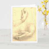 Leonardo da Vinci, de studie van de handen van een Kaart (Gele Bloem)