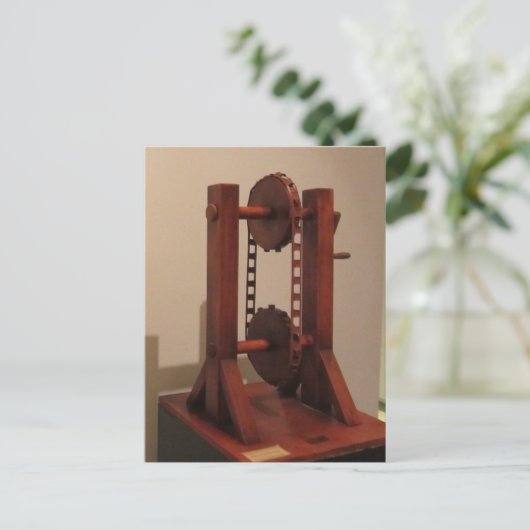 Leonardo Da Vinci Design Briefkaart (Staand voorkant)