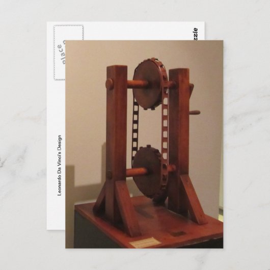 Leonardo Da Vinci Design Briefkaart (Voorkant / Achterkant)