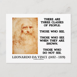 Leonardo da Vinci, drie klassen van mensen citeren Briefkaart