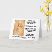 Leonardo da Vinci, drie klassen van mensen citeren Kaart (Gele Bloem)