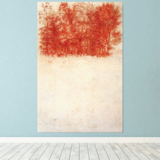 Leonardo da Vinci - Een bos van bomen (1508) Canvas Afdruk (Insitu (Houten vloer))