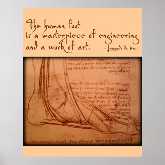 Leonardo da Vinci Foot Poster (Voorkant)